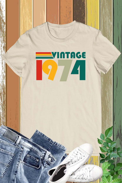 50th Birthday Gifts 2024 Vintage 1974 T Shirt