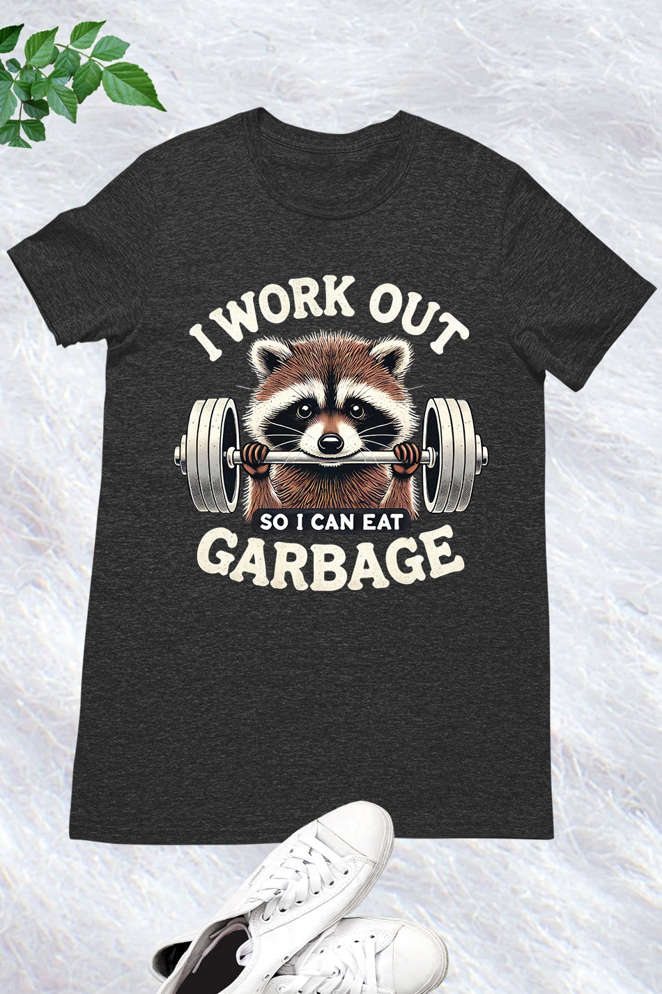 I Workout Raccoon Funny Shirt