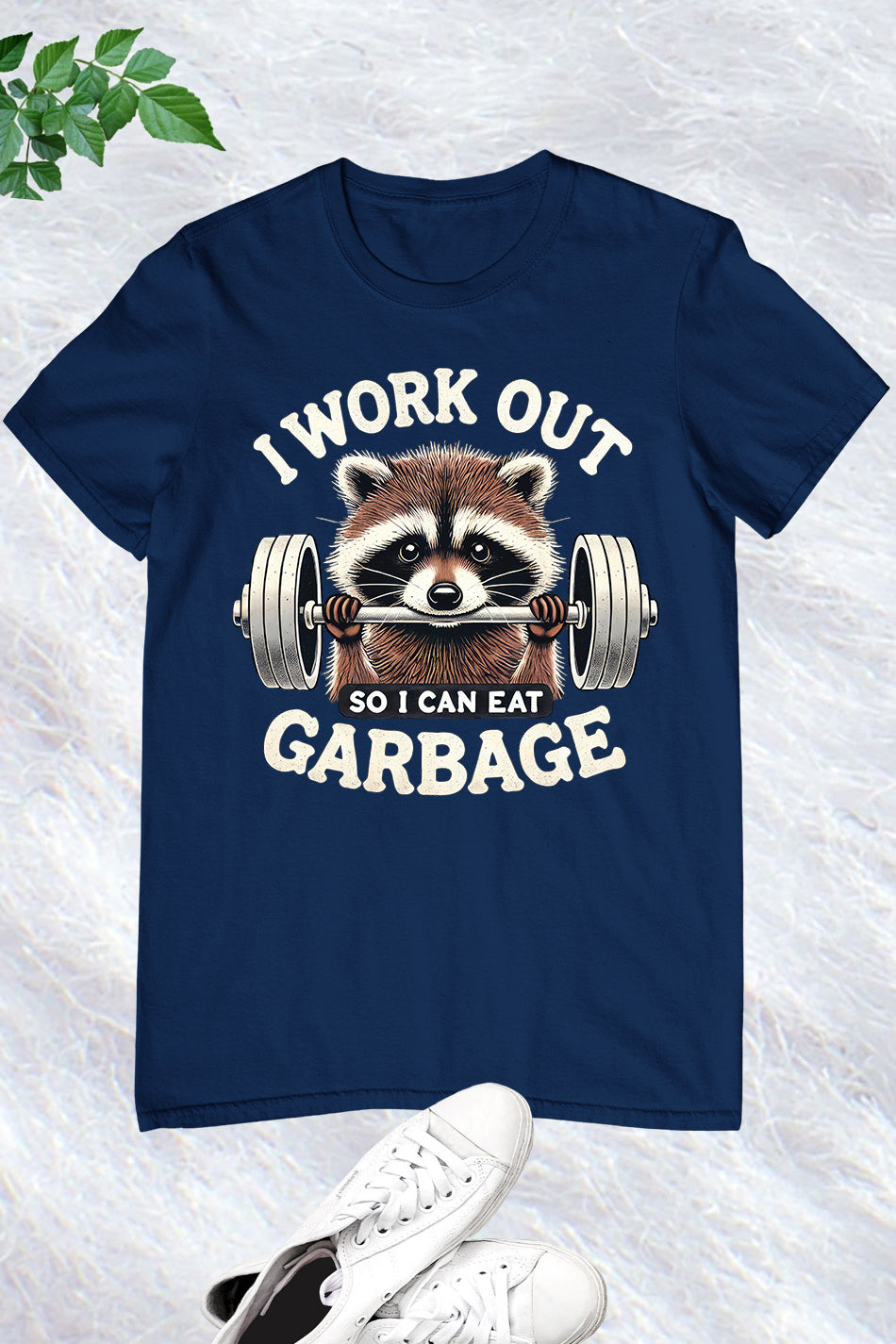 I Workout Raccoon Funny Shirt