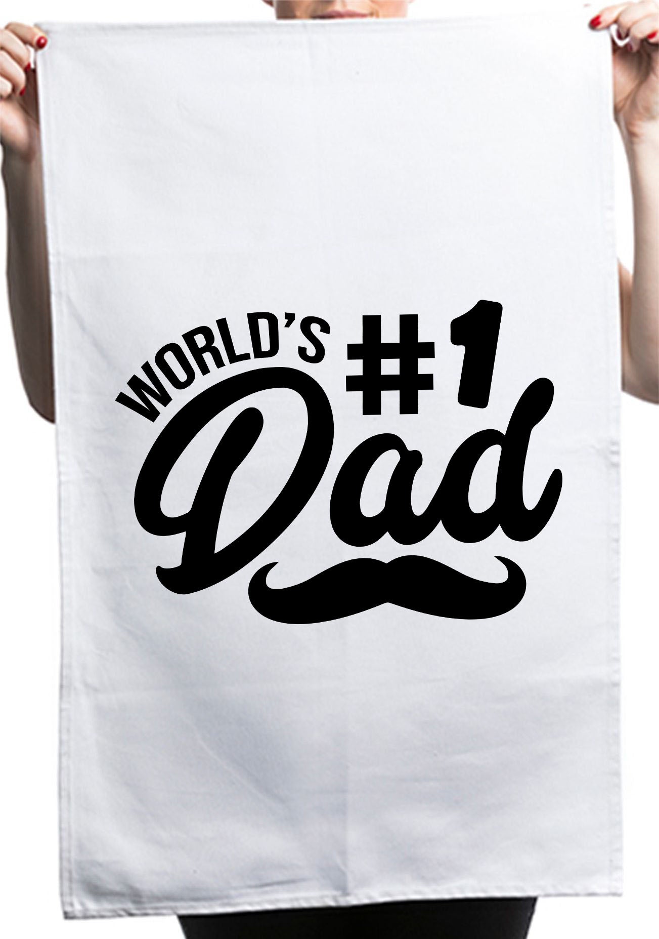 World's Number One Dad Lover Custom Father's Day Kitchen Tea Towel