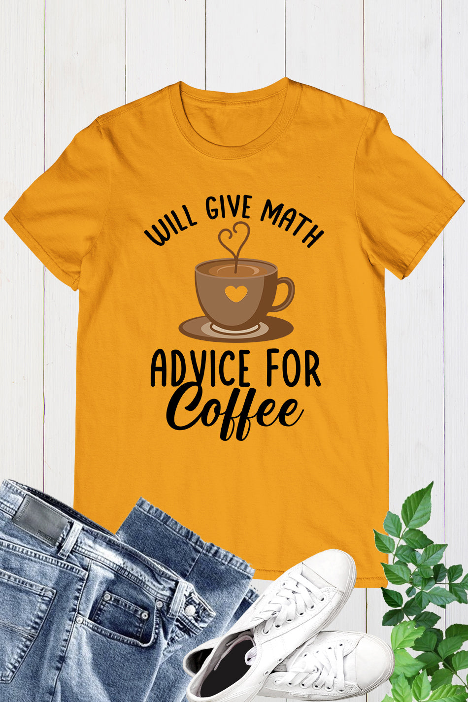 Will Give Math Advice for Coffee Teacher Shirt