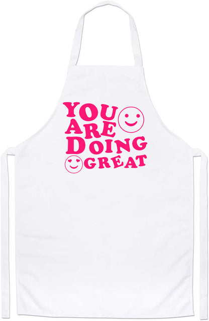 Personalized Smiley Face Minimalist Canvas Teacher Appreciation Apron