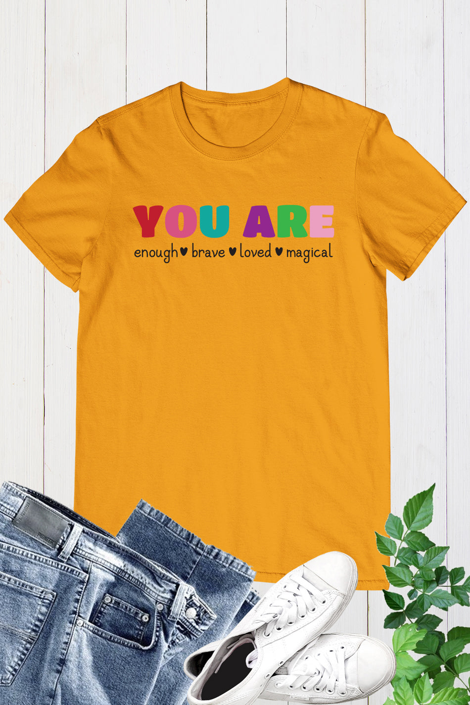 You Are Enough Brave Loved  Magical Teacher Shirt