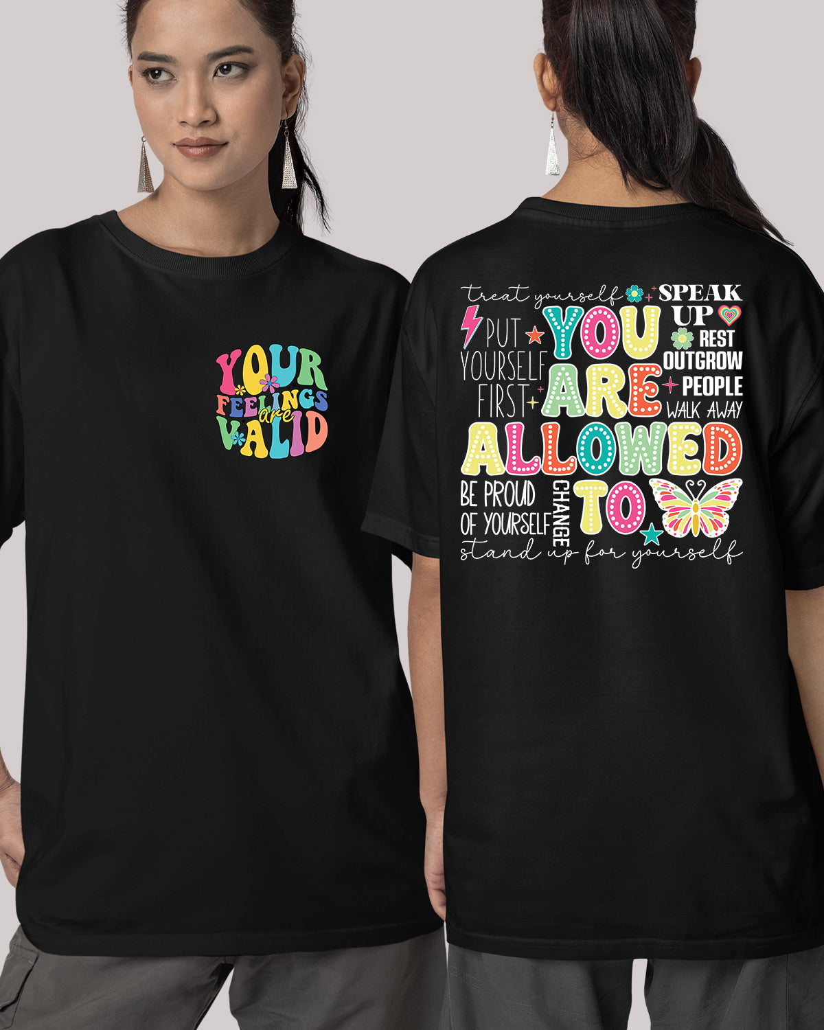 You are Allowed to Speak Up Mental Health Front Back Shirt