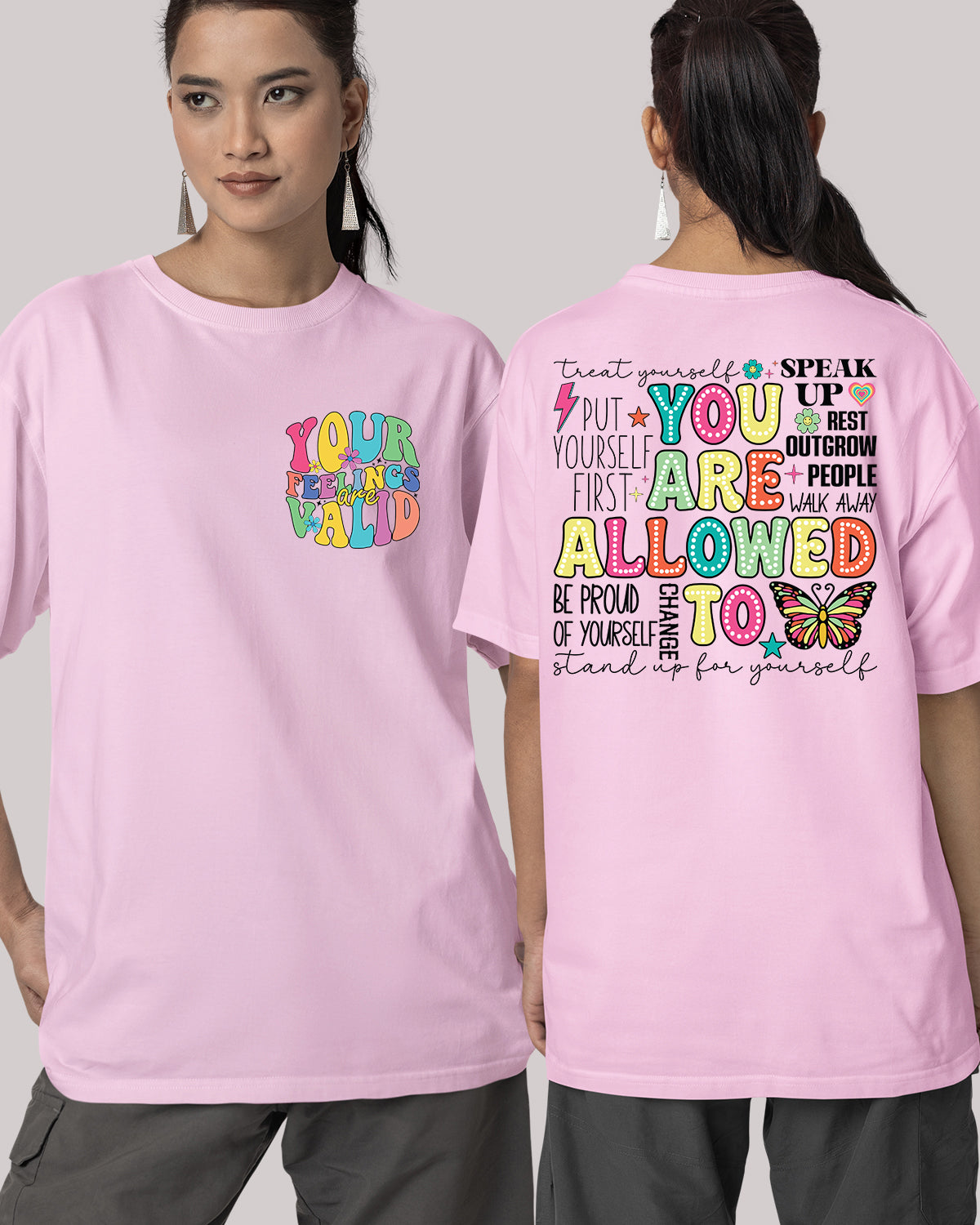 You are Allowed to Speak Up Mental Health Front Back Shirt