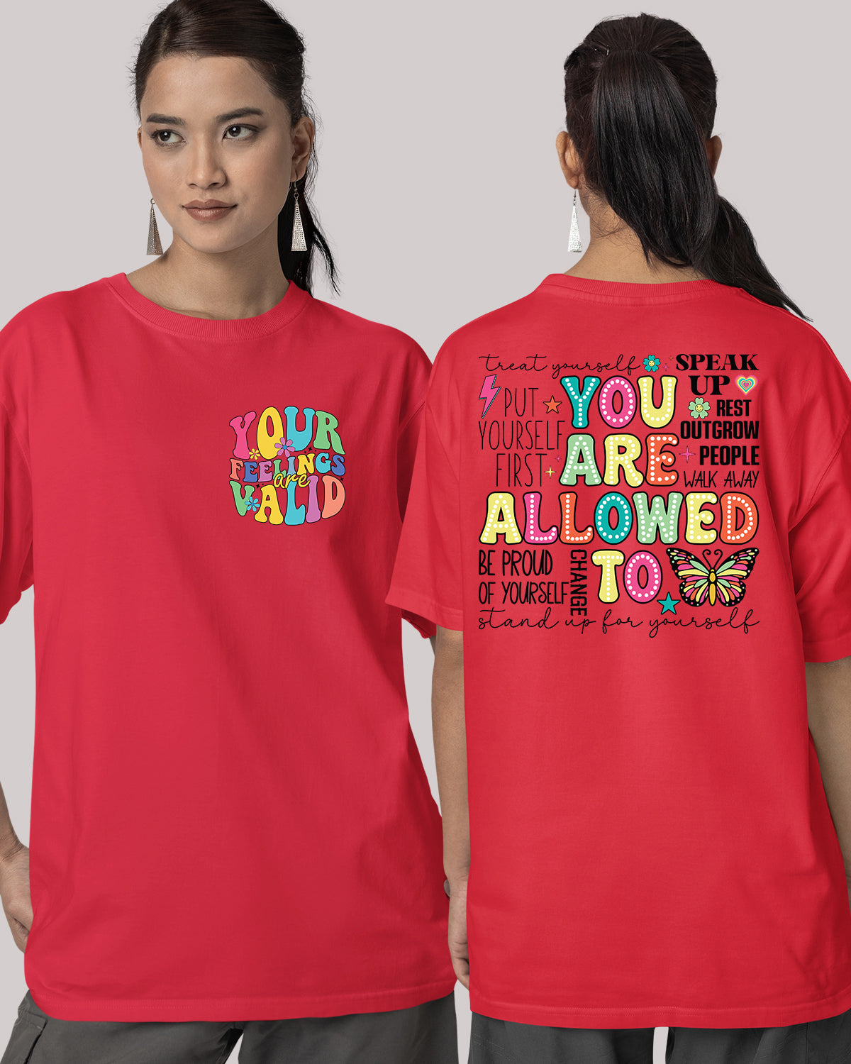 You are Allowed to Speak Up Mental Health Front Back Shirt