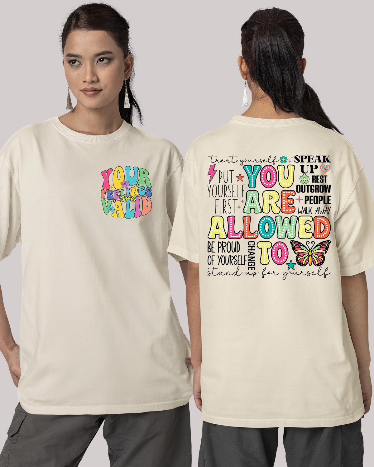 You are Allowed to Speak Up Mental Health Front Back Shirt