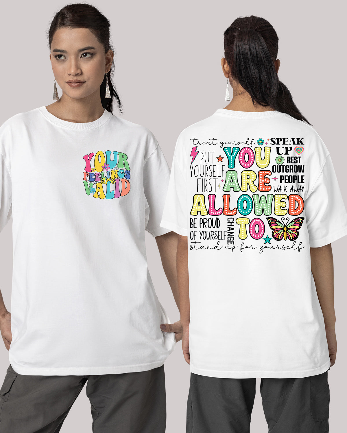 You are Allowed to Speak Up Mental Health Front Back Shirt