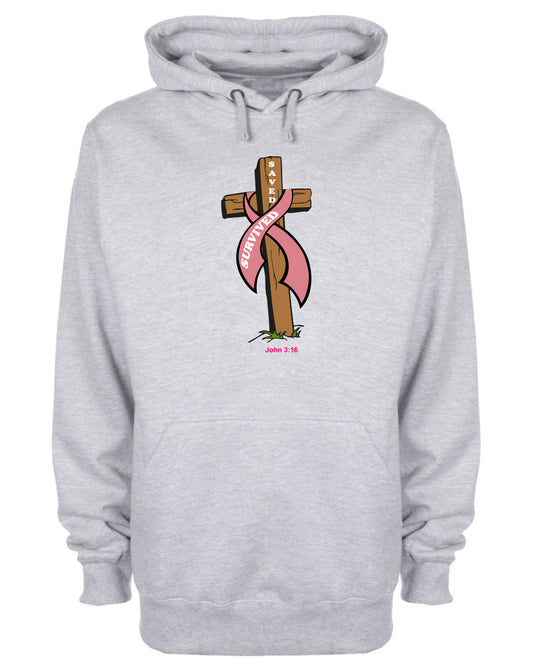 Saved Survived Breast Cancer Healing Prayer Hoodie