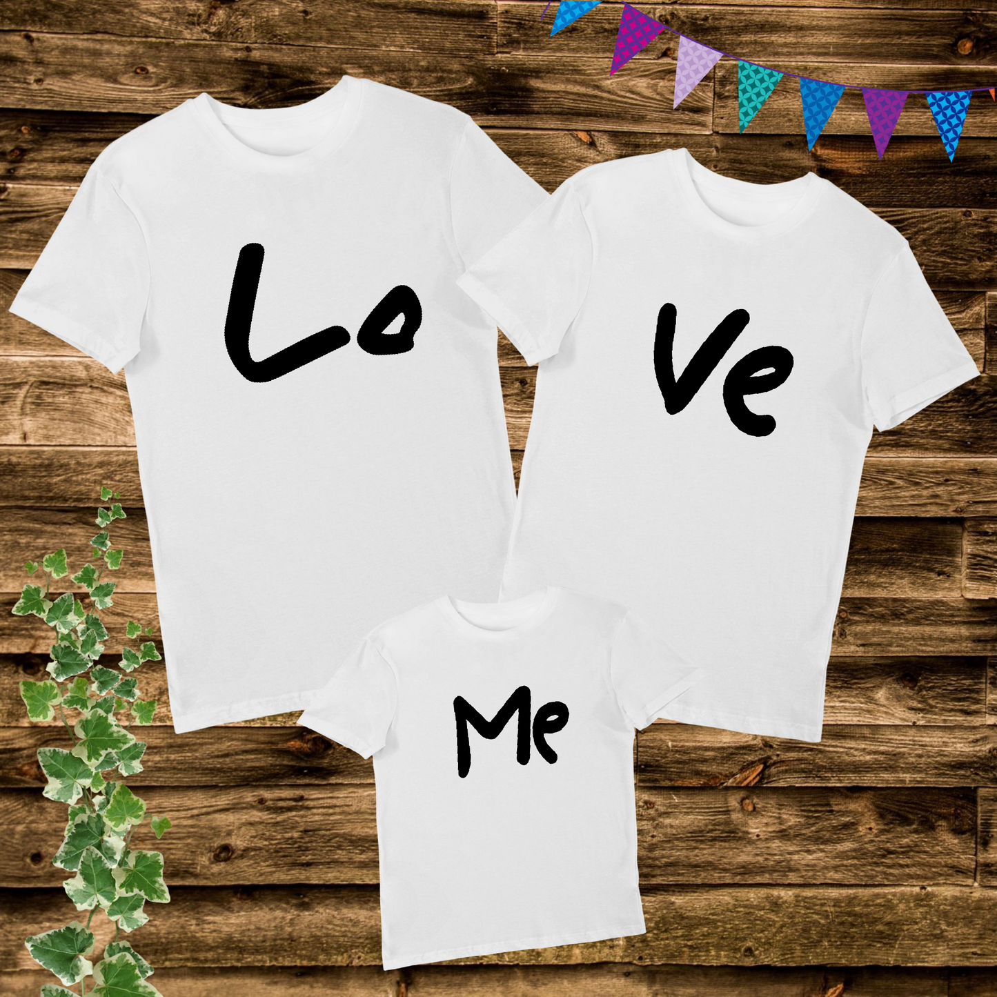 Love Me Dad Mom and Kid Baby Family Matching T Shirt