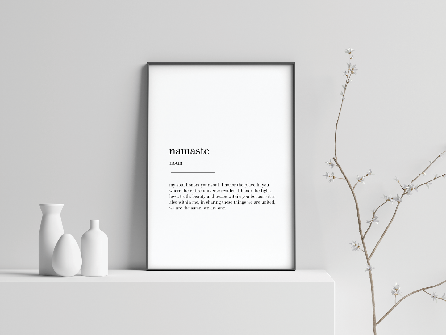 Namaste Definition Art Prints