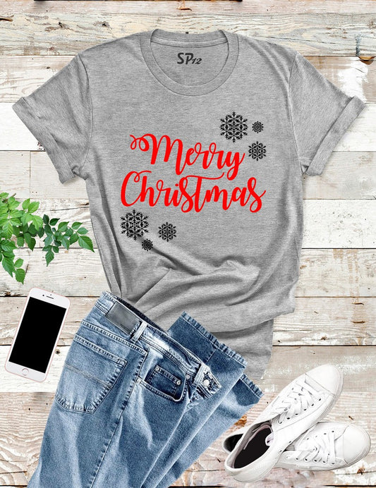 Merry-Christmas-Message -T-Shirt-Grey