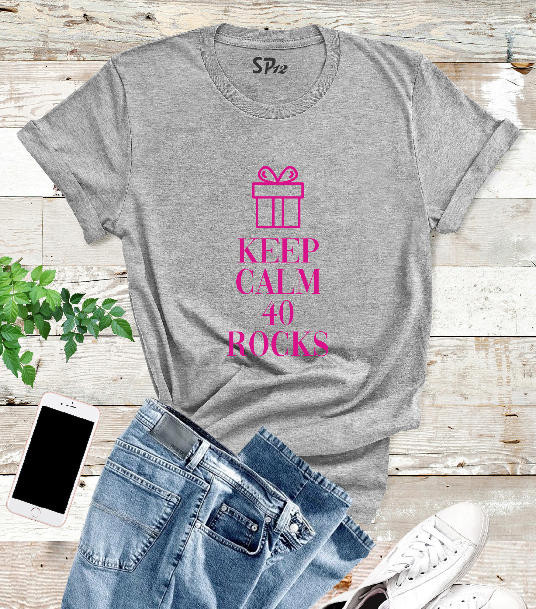 Keep Calm 40 Rocks T Shirt