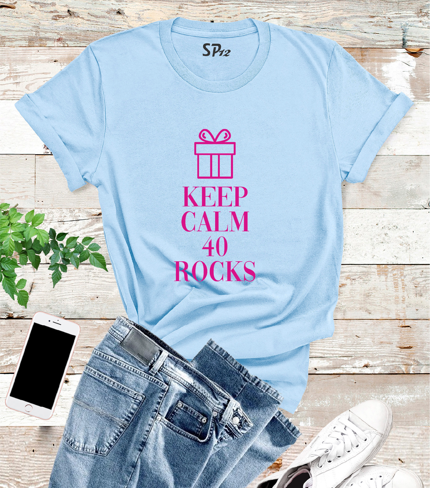 Keep Calm 40 Rocks T Shirt