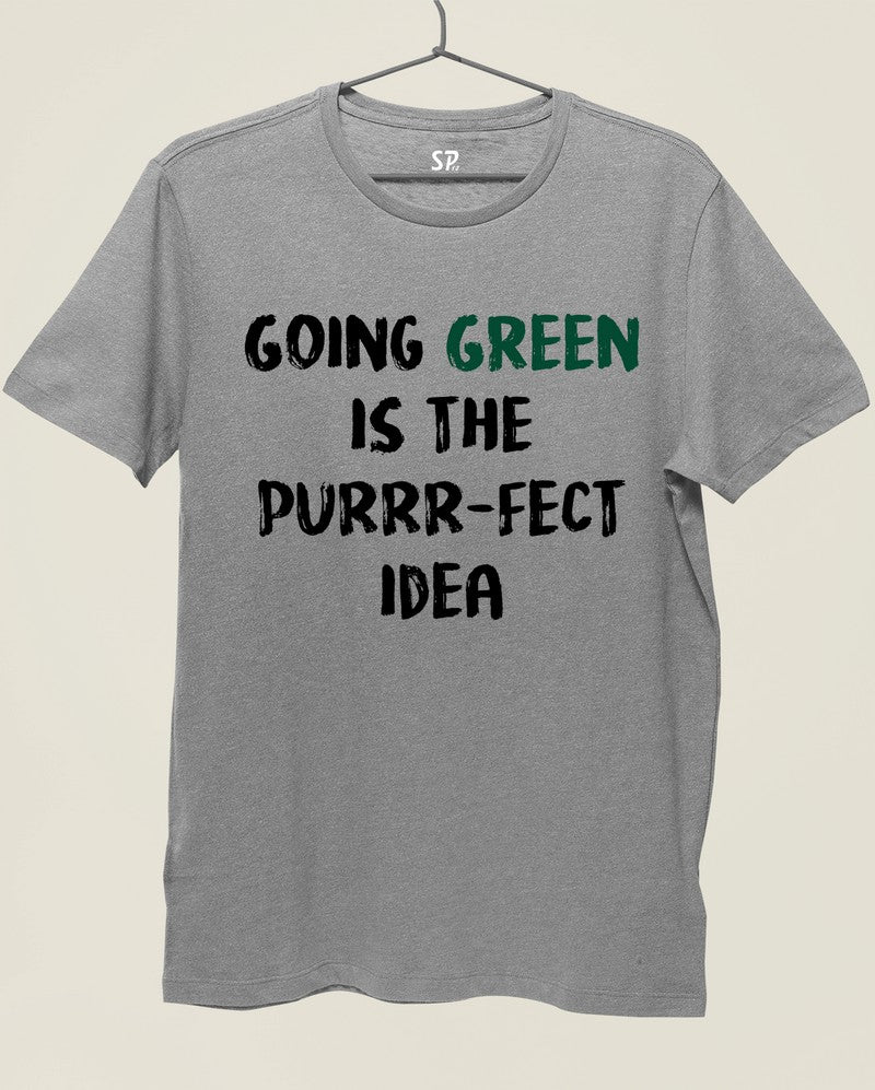 Going Green is The Purrr-fect Idea Awareness T Shirt