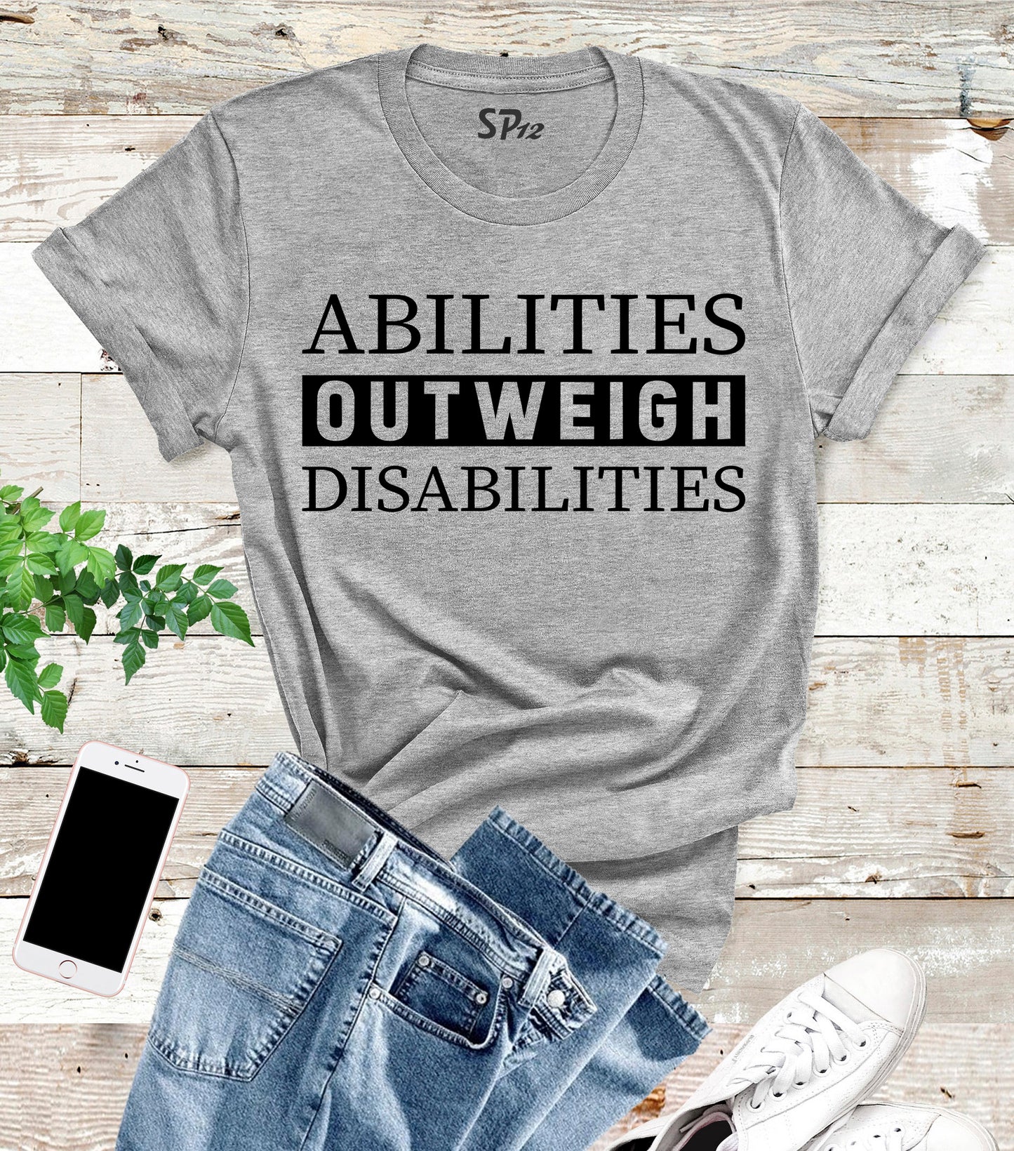 Abilities Outweigh Disabilities Autism Awareness T Shirt