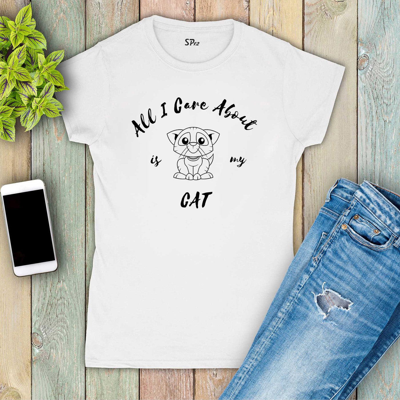 All About Cats Slogan Women T Shirt