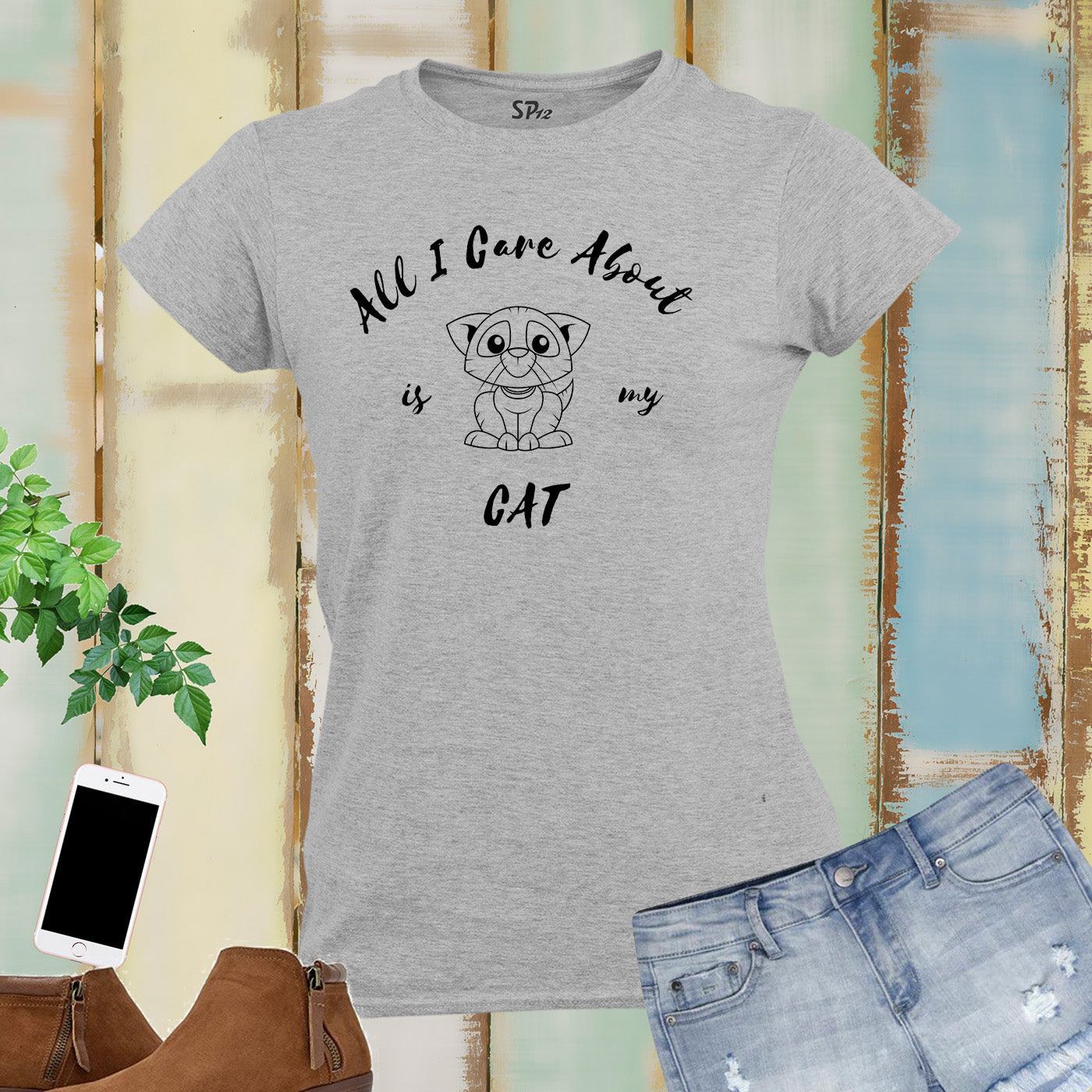 All About Cats Slogan Women T Shirt