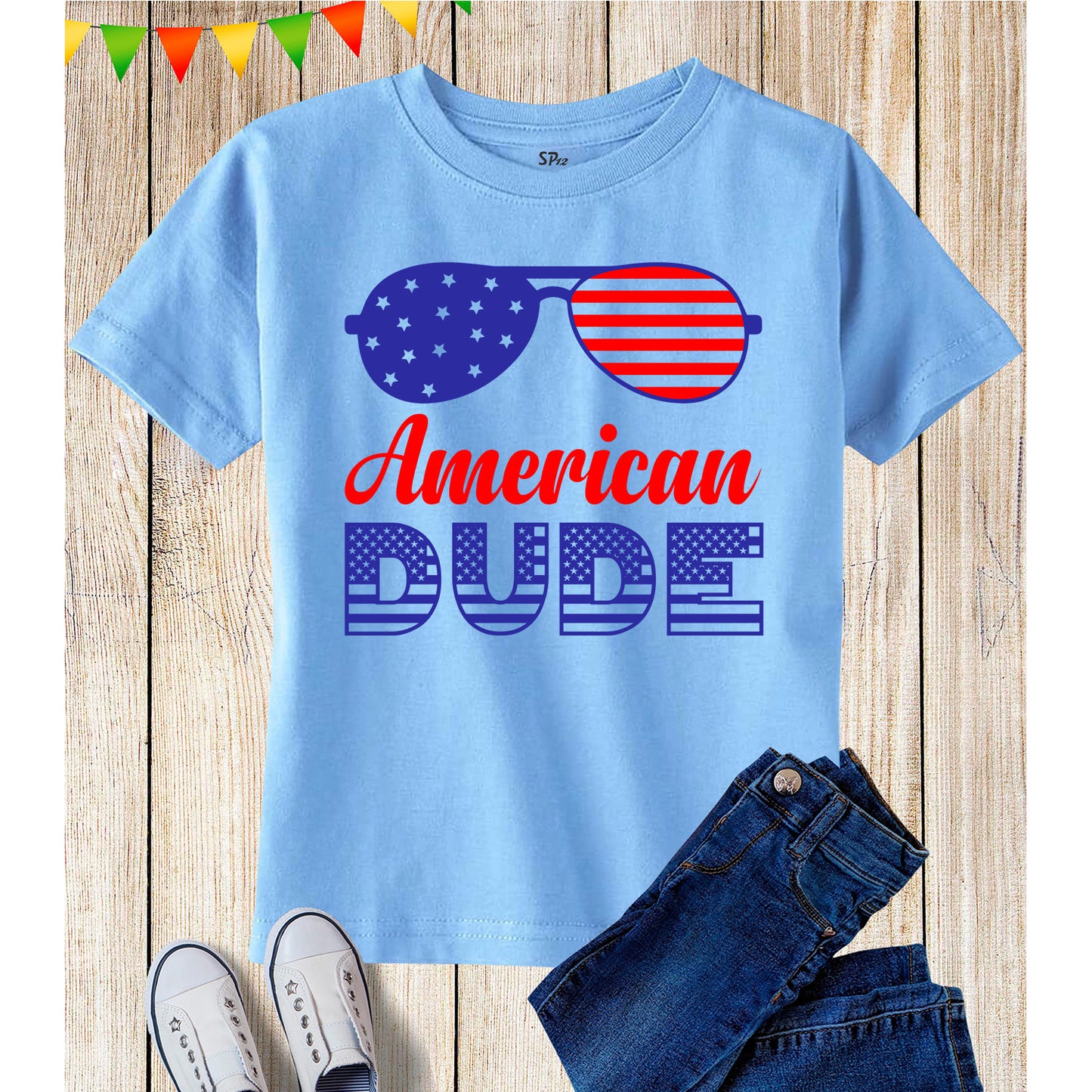 American Dude Sunglass 4th Of July Independence Day T Shirt