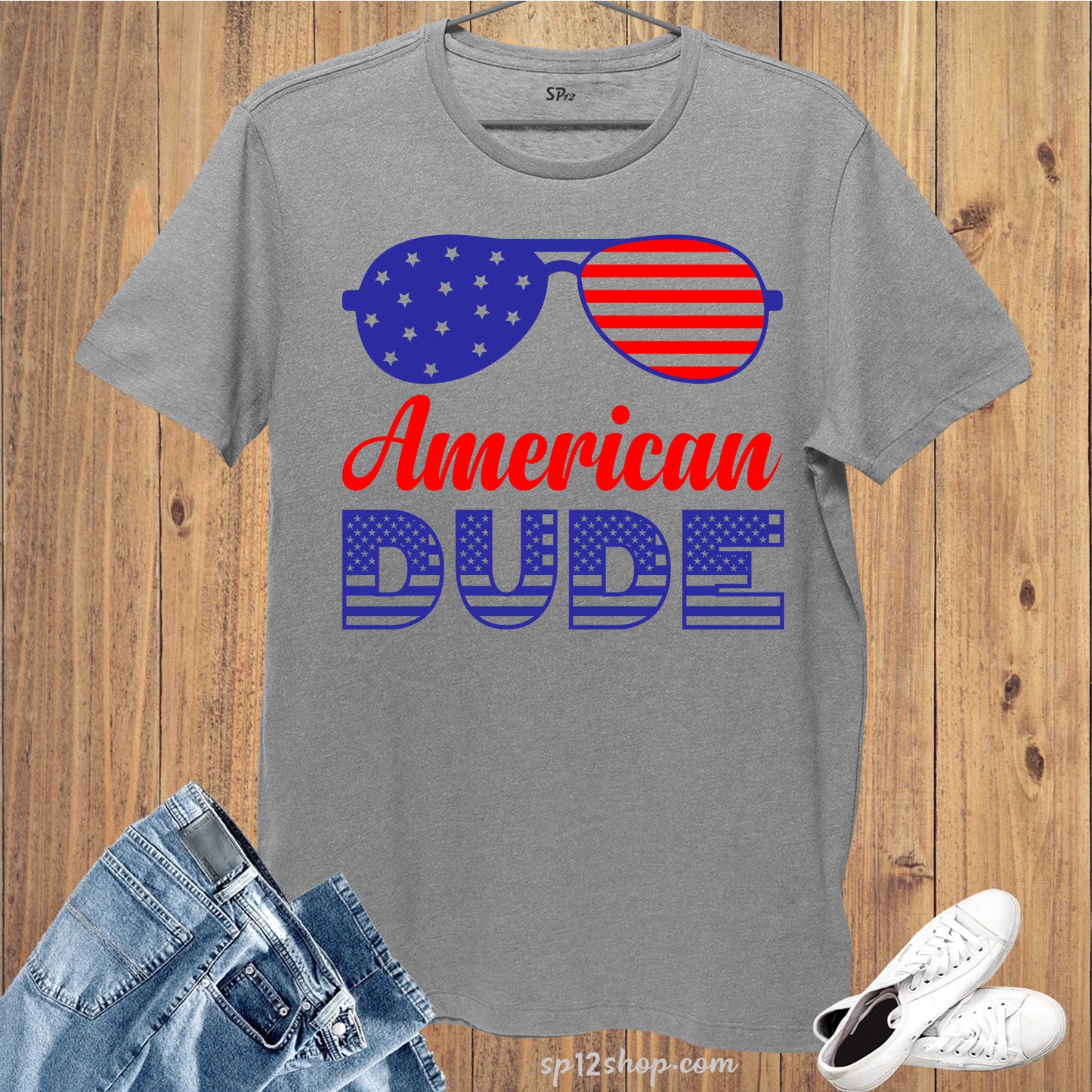 American Dude Sunglass 4th Of July Independence Day T Shirt