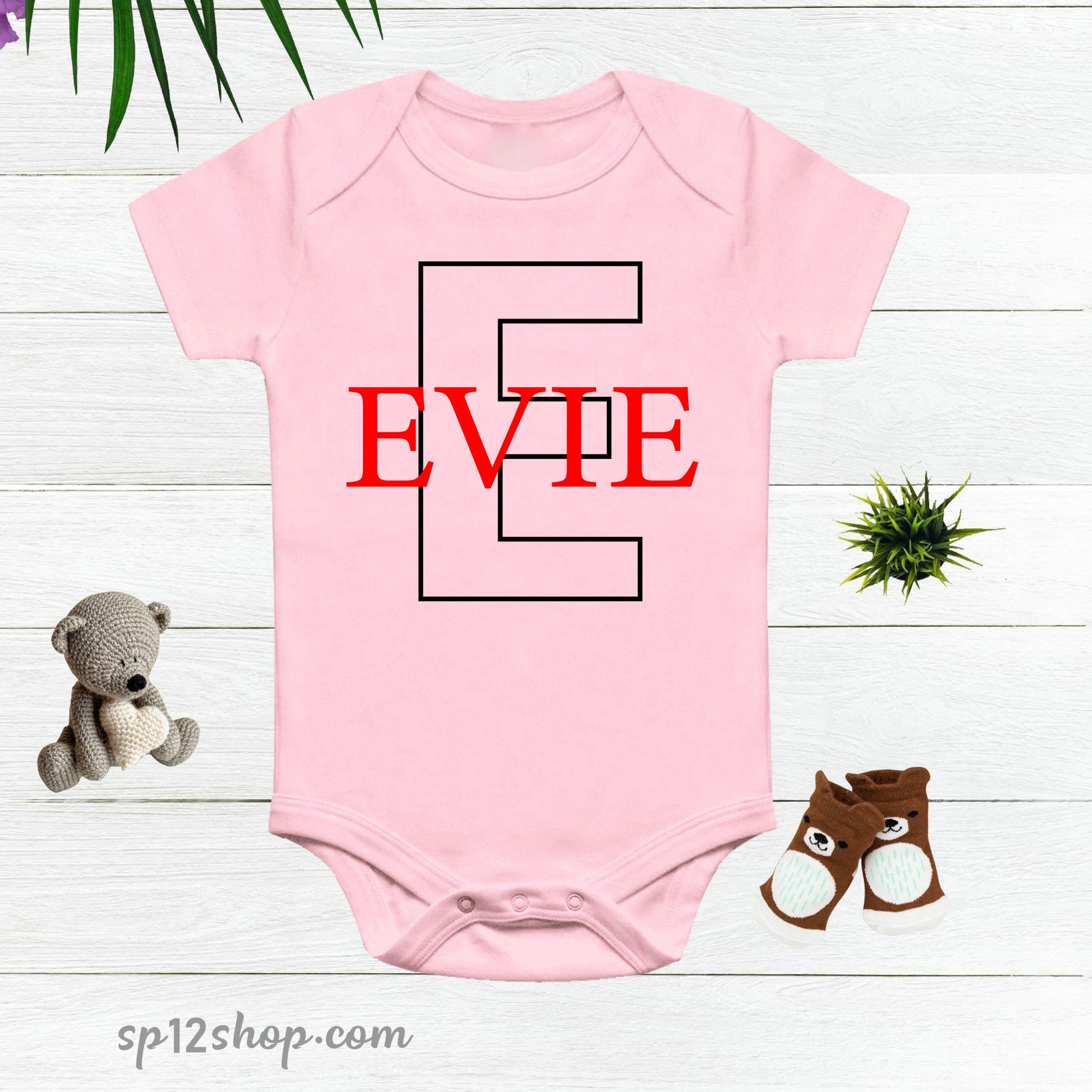 Baby Initial Clothes Personalised Bodysuit