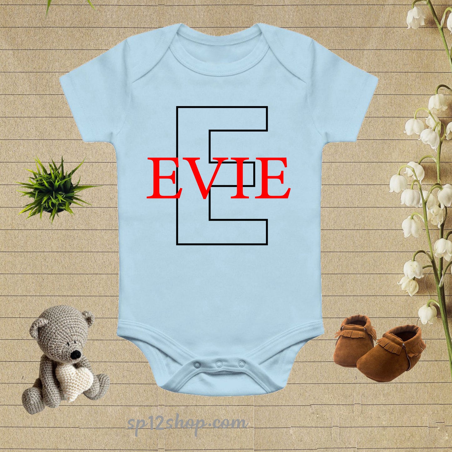 Baby Initial Clothes Personalised Bodysuit