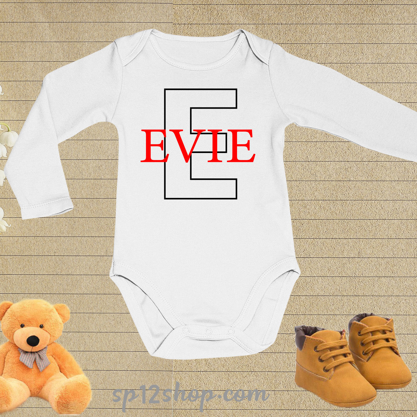 Baby Initial Clothes Personalised Bodysuit