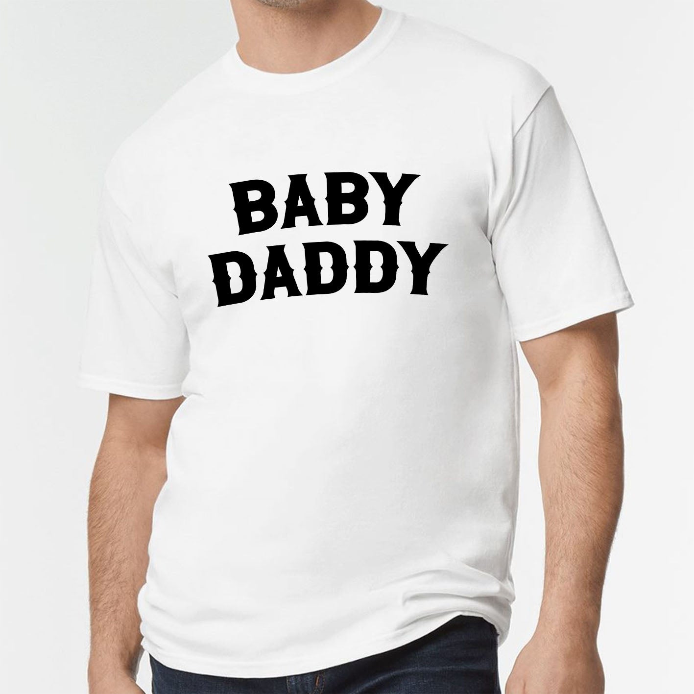 baby-daddy-husband-custom-short-sleeve-fathers-day-t-shirts-gift