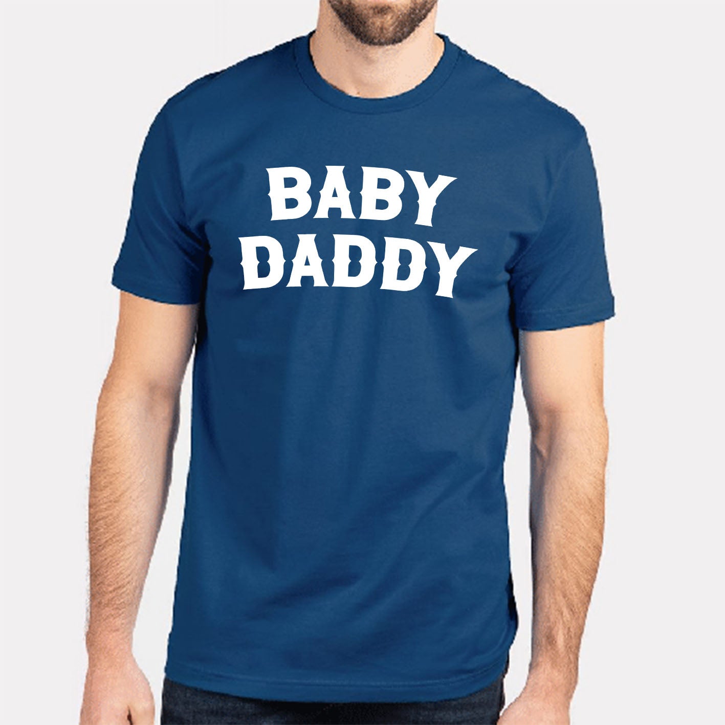 baby-daddy-husband-custom-short-sleeve-fathers-day-t-shirts-gift