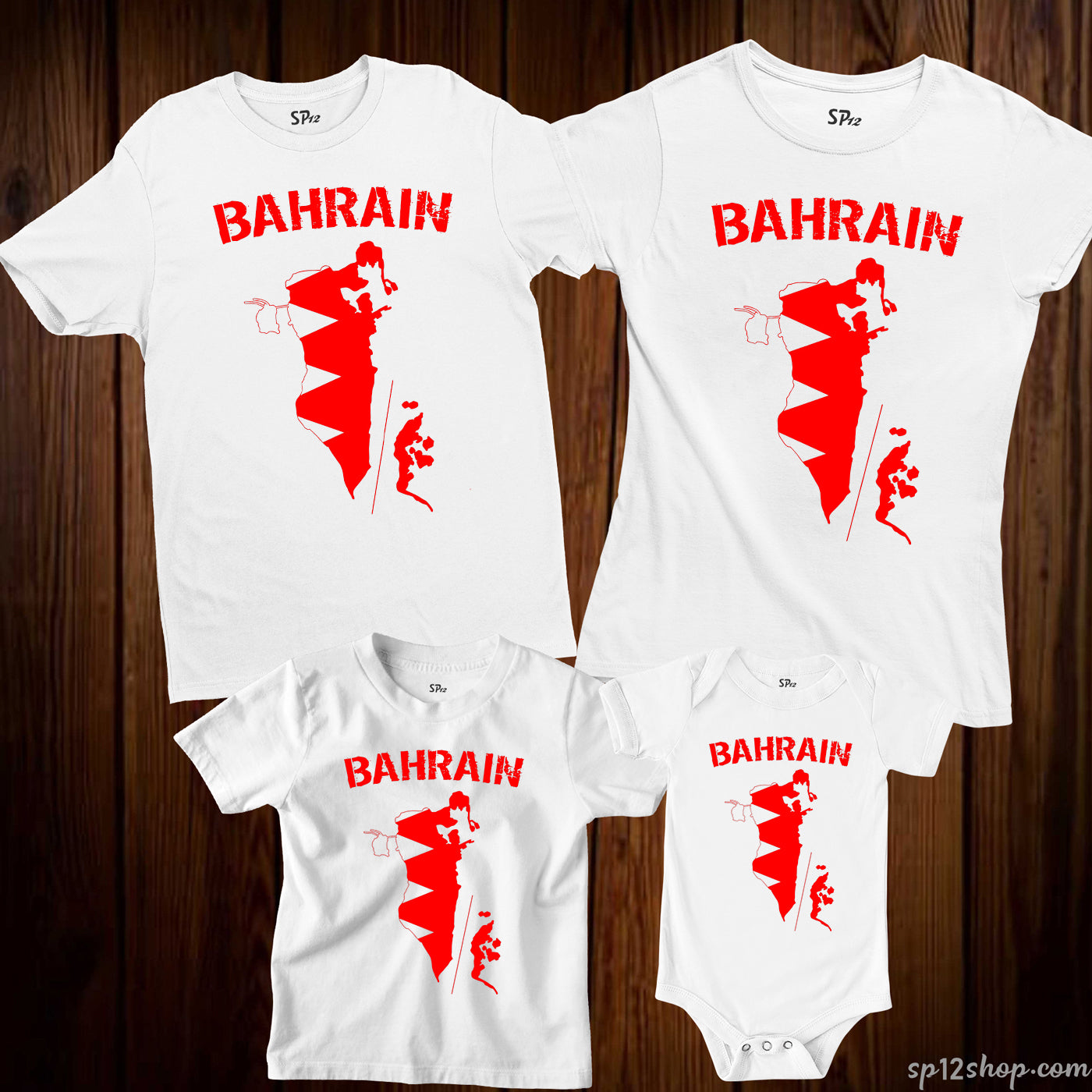 Bahrain Flag T Shirt Olympics FIFA World Cup Country Flag Tee Shirt