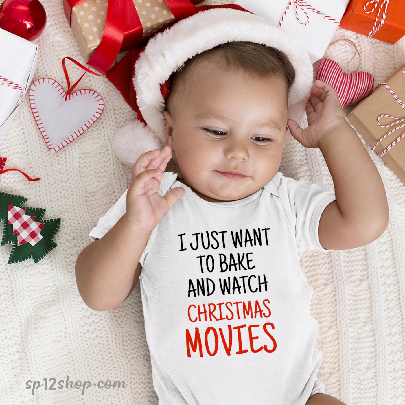 Bake And Watch Christmas Movies Baby Bodysuit