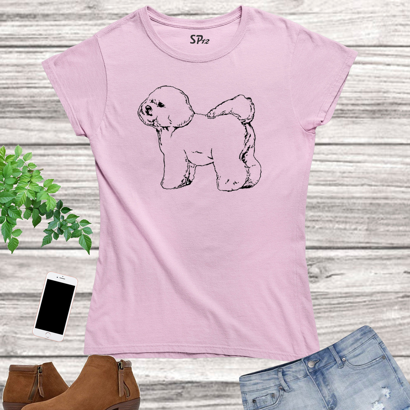 Bichon Frise Dog Graphic Women T Shirt