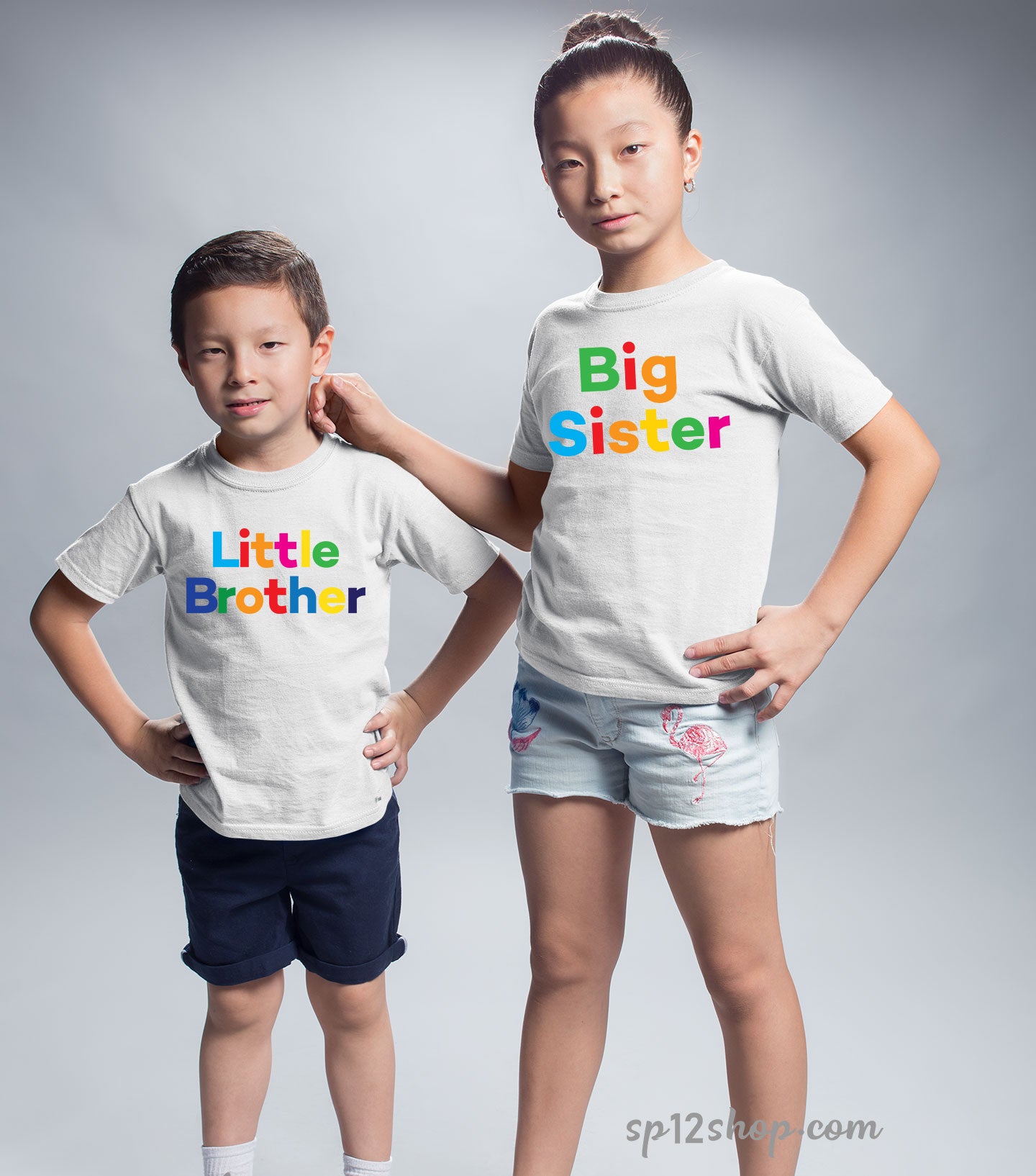 Big Sister And Little Brother Outfits Matching Family T-Shirt