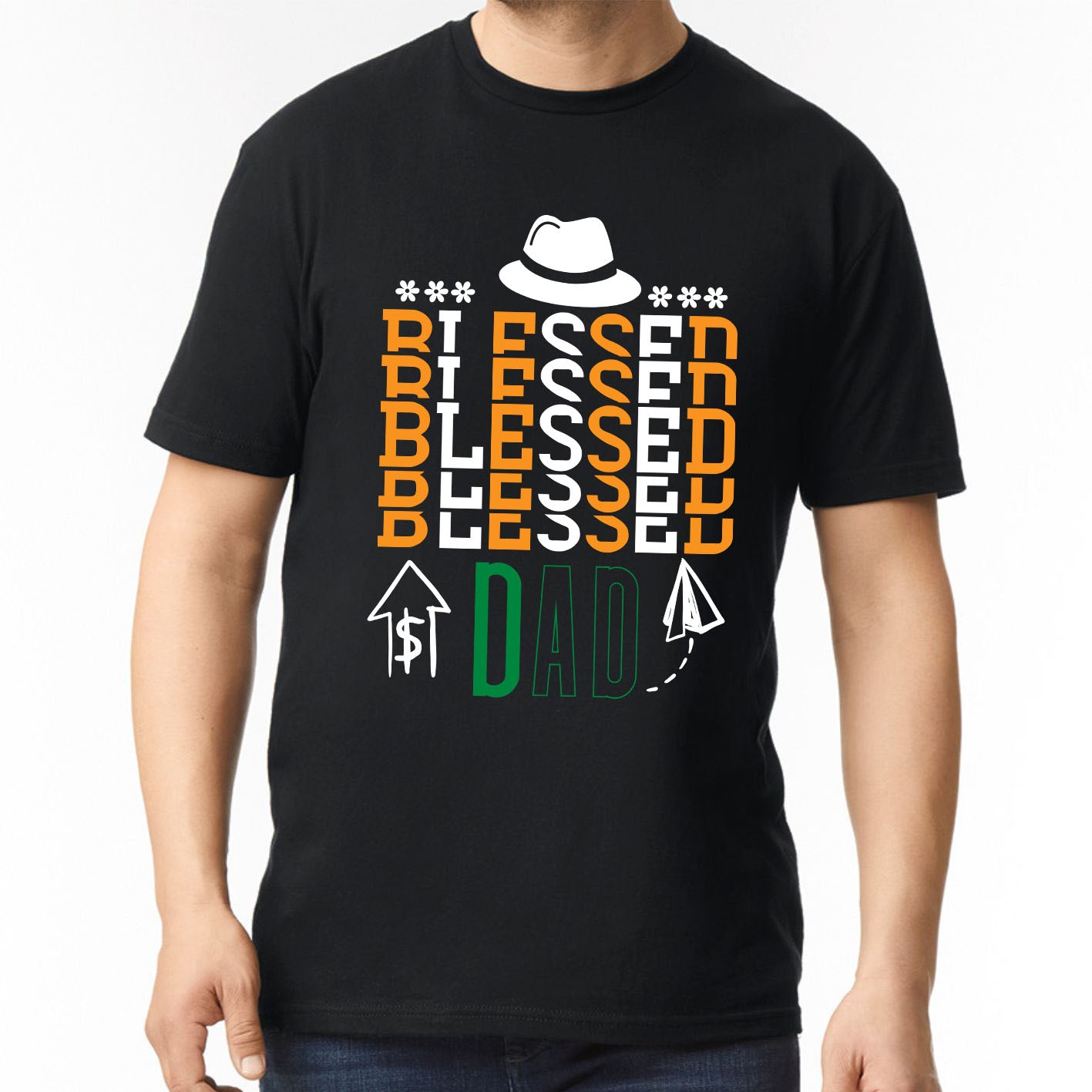 blessed-dad-memories-fathers-day-custom-short-sleeve-birthday-gifts