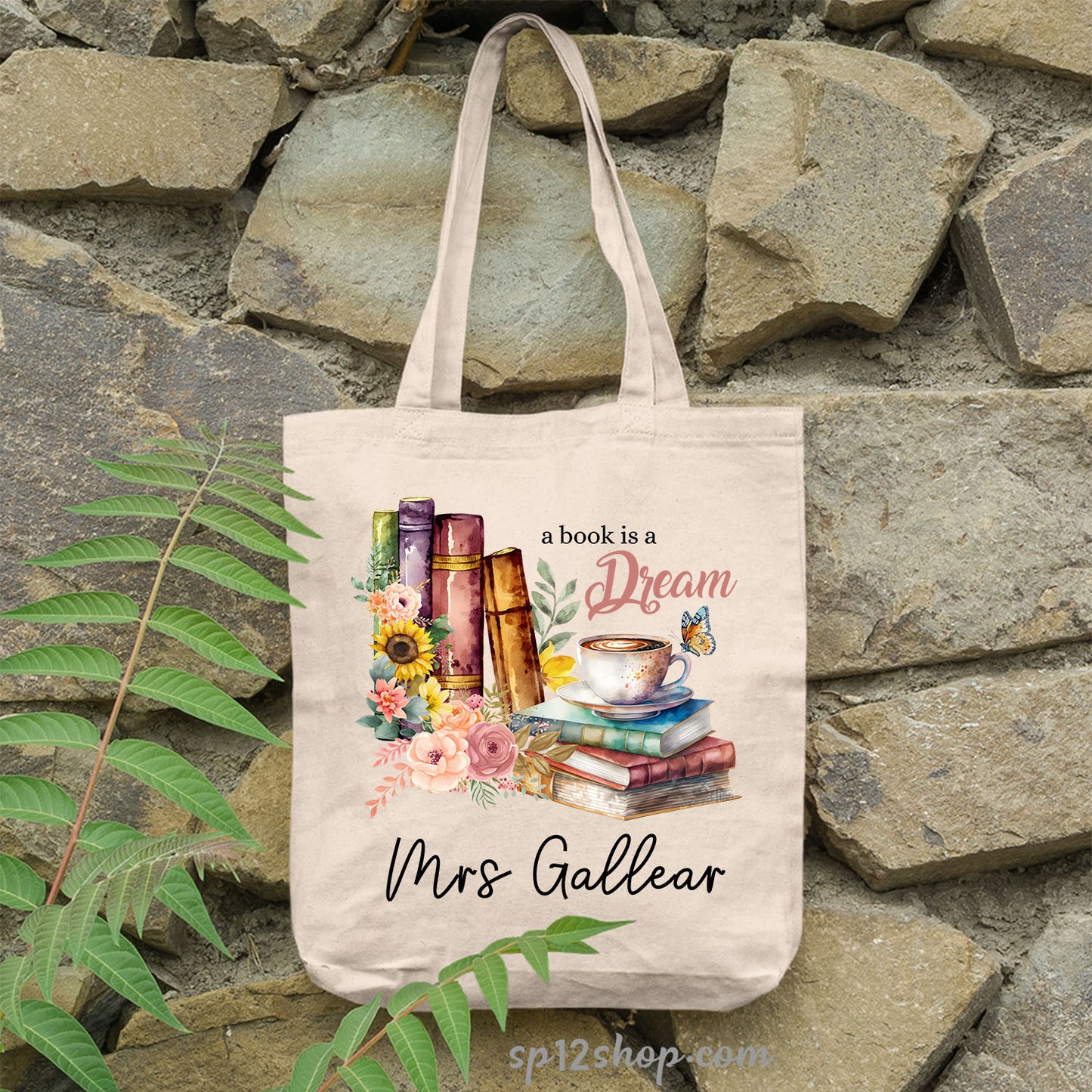 Teacher Appreciation  Librarian Custom Thank You Gift Shopping Tote Bag