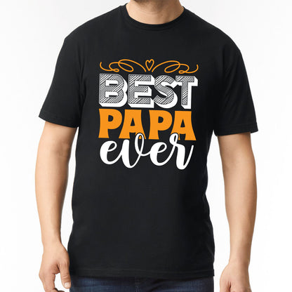 best-papa-ever-father's-day-gift-custom-short-sleeve-daddy-t-shirt