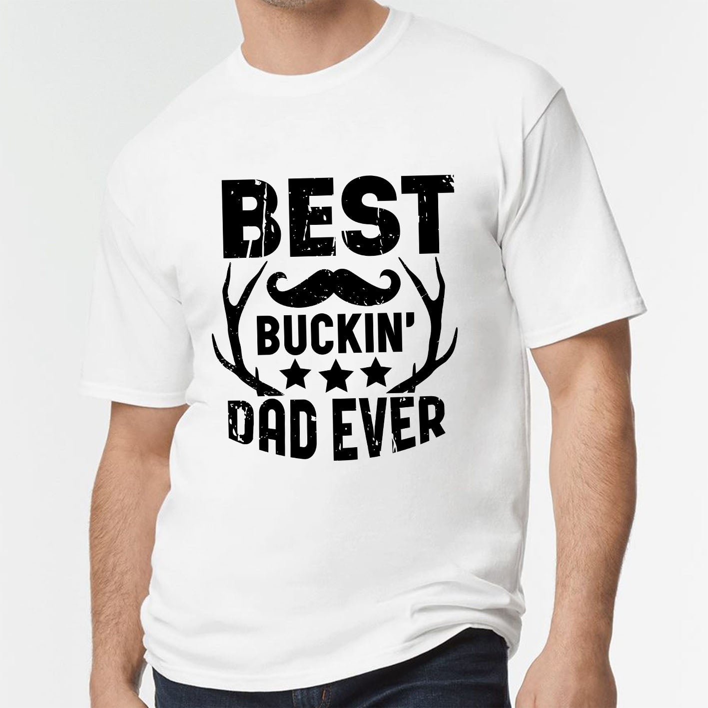 best-buckin-dad-ever-dad-life-custom-short-sleeve-father's-day-tshirts