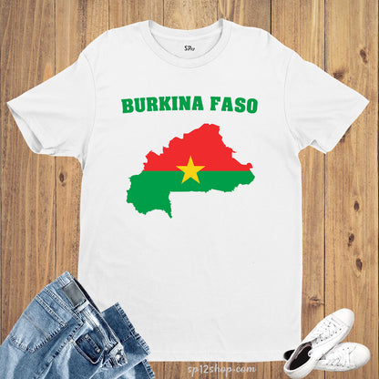 Burkina faso Flag T Shirt Olympics FIFA World Cup Country Flag Tee Shirt