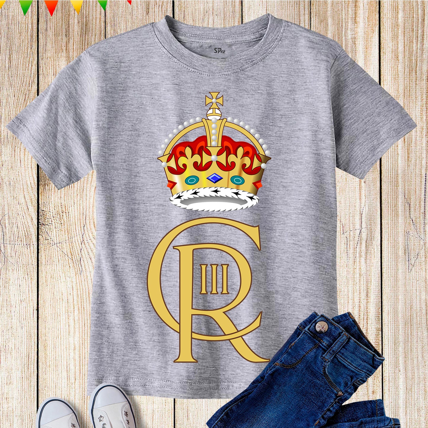 Personalised King Charles III Coronation Crown T Shirt