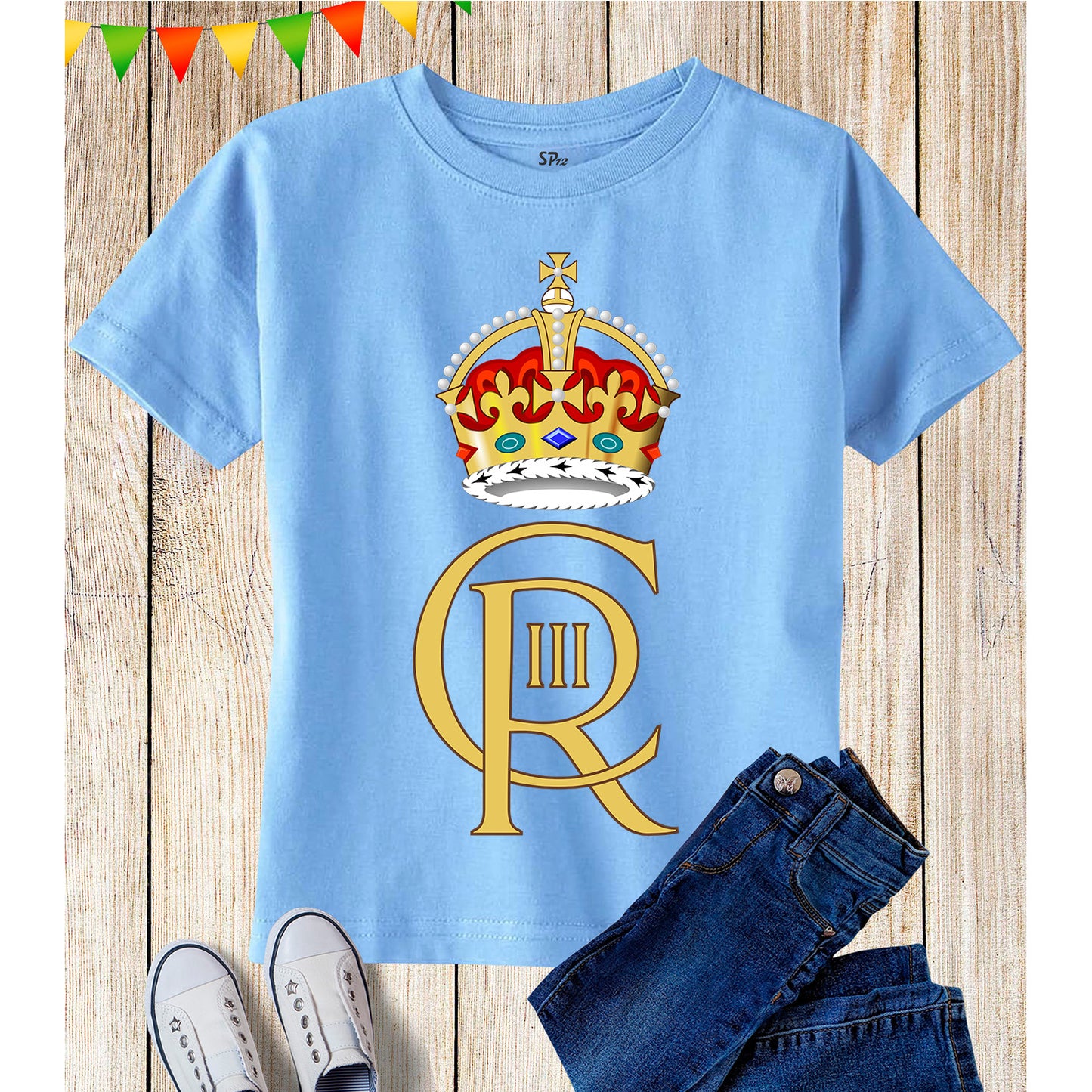 Personalised King Charles III Coronation Crown T Shirt