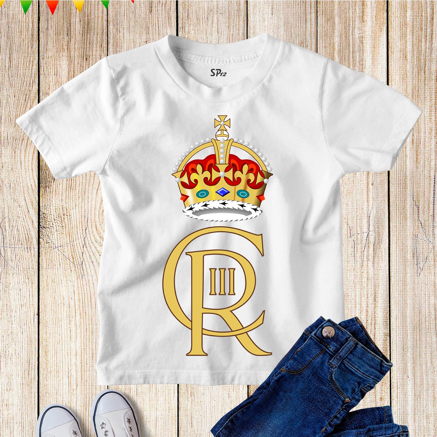 Personalised King Charles III Coronation Crown T Shirt