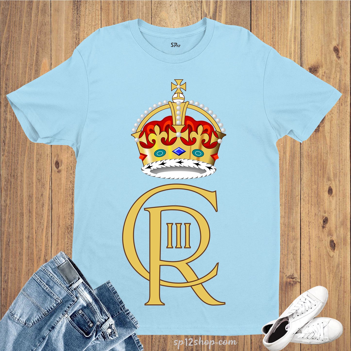 Personalised King Charles III Coronation Crown T Shirt