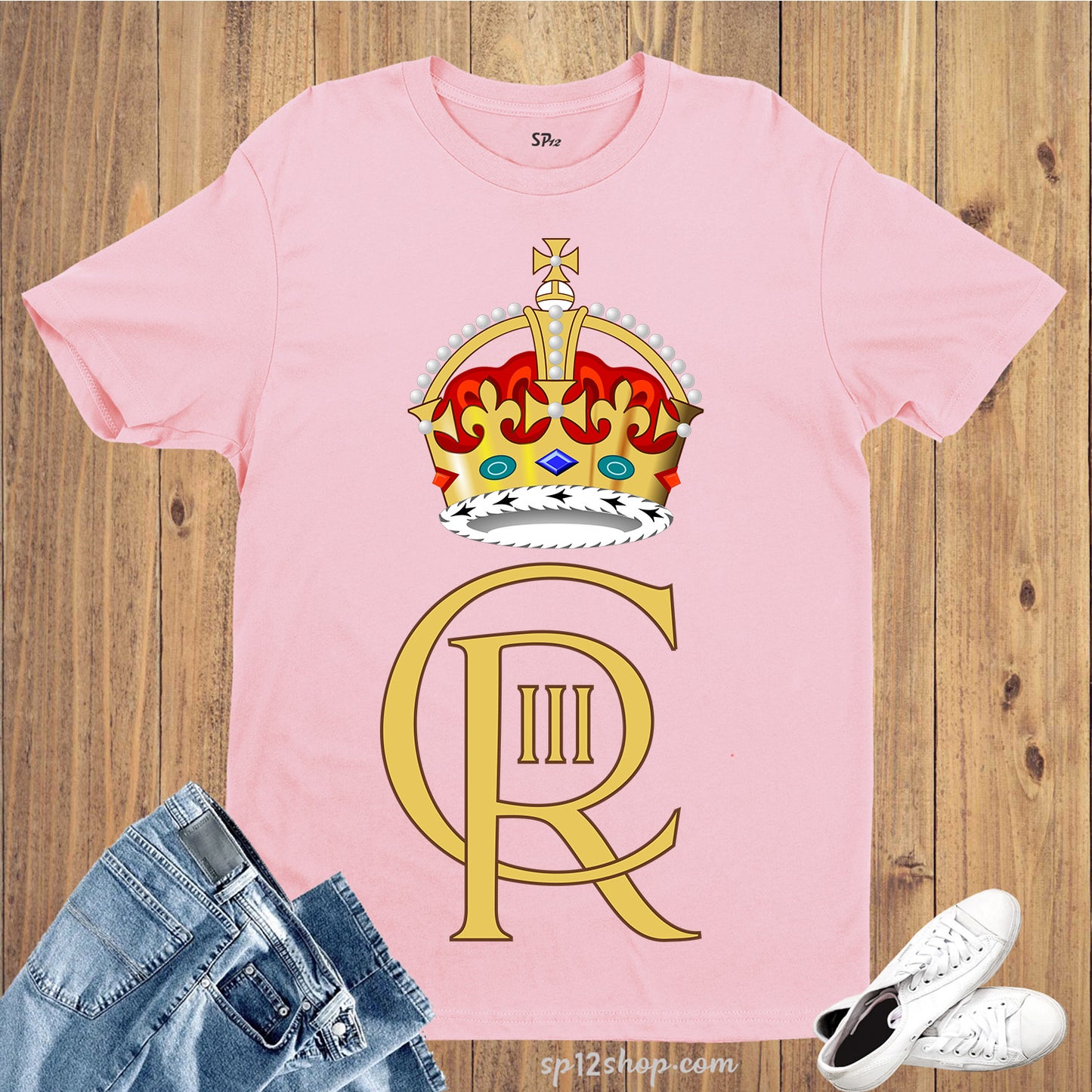 Personalised King Charles III Coronation Crown T Shirt