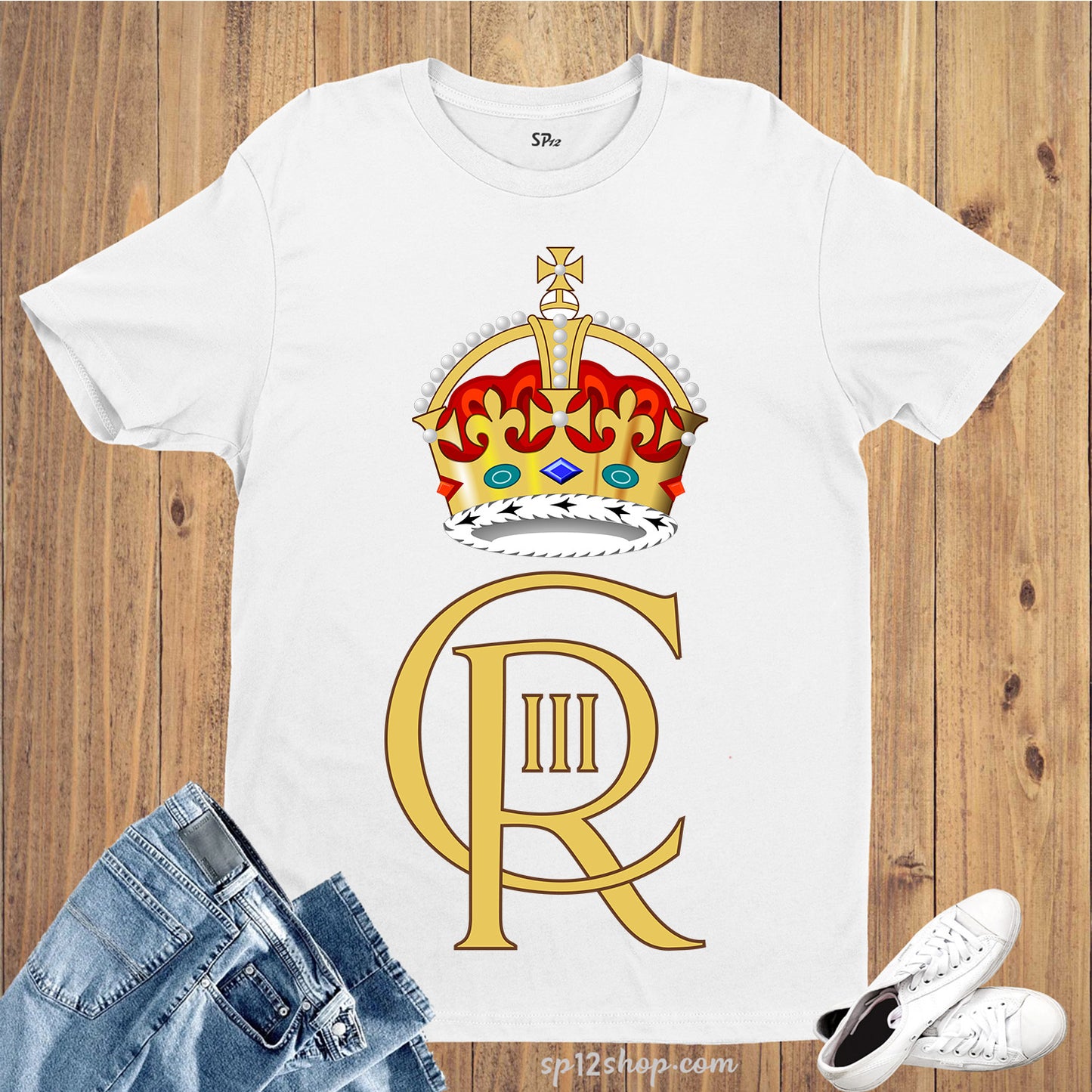 Personalised King Charles III Coronation Crown T Shirt