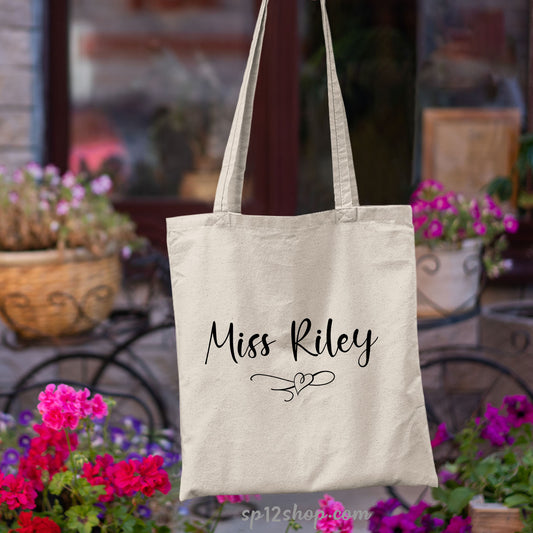 Custom Name Tote Bag