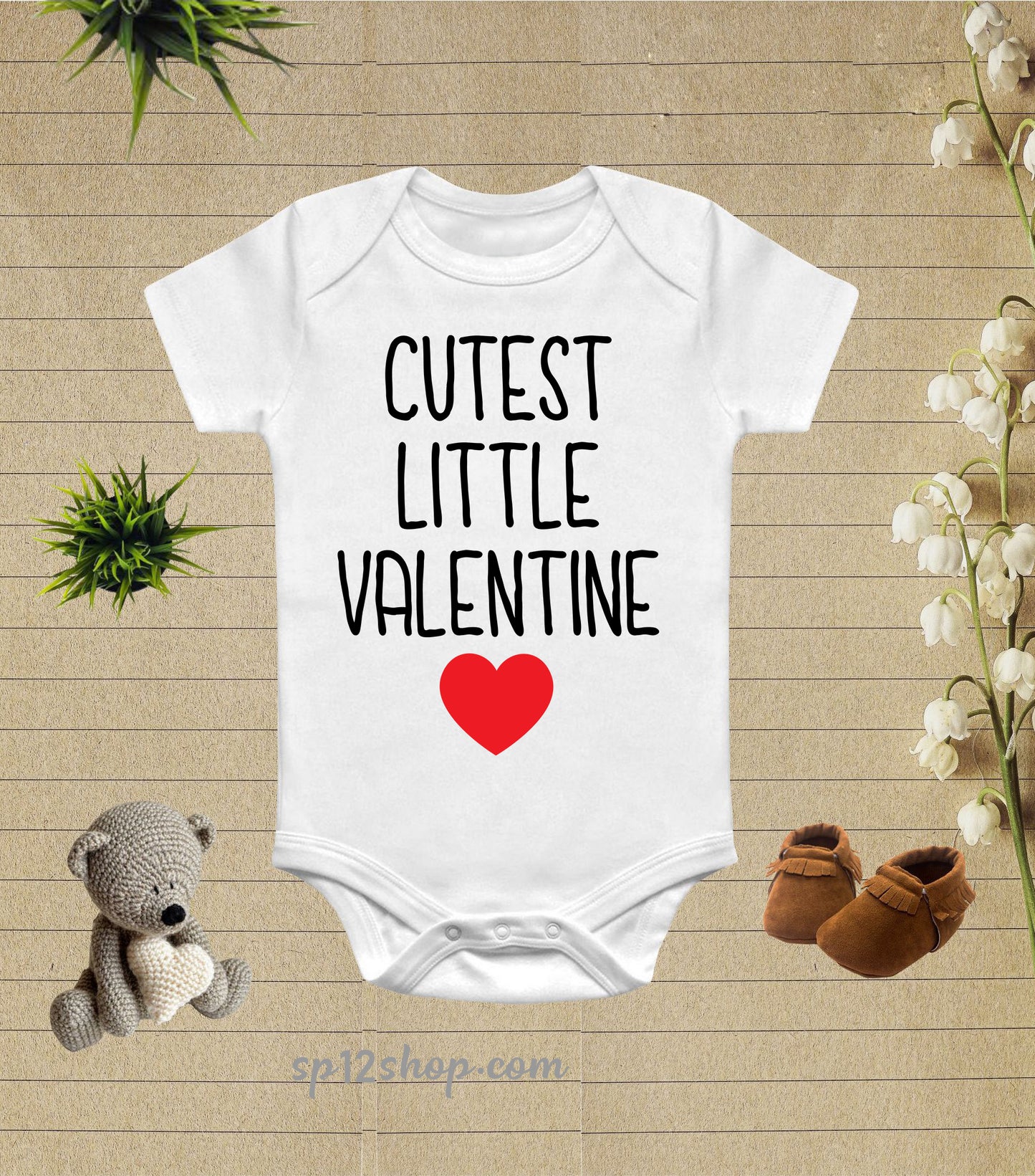 Cutest Little Valentine Baby Bodysuit