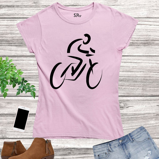 Cycling Graphic Women T Shirt