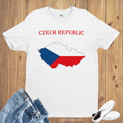 Czech Republic Flag T Shirt Olympics FIFA World Cup Country Flag Tee Shirt