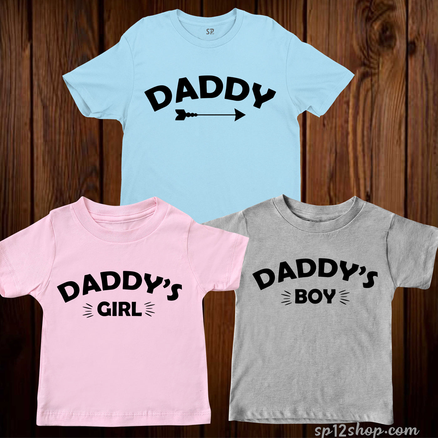 Daddy Daddy's Boy Daddy's Girl Matching T Shirt Fathers Day Gift Tee