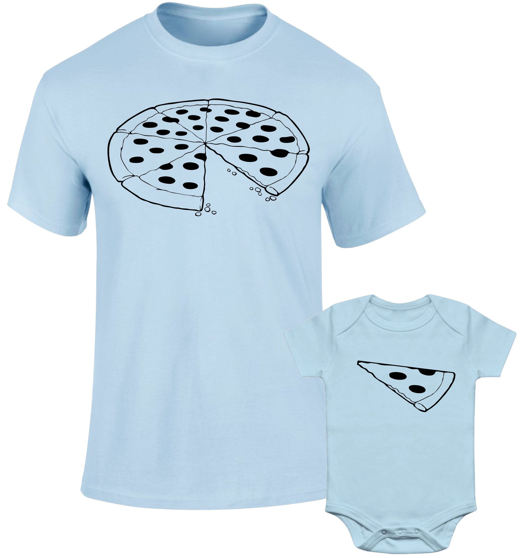 father and son pizza shirt